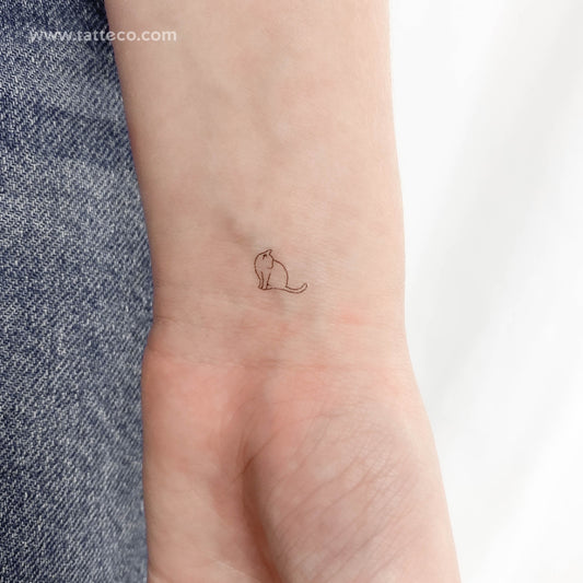 Tatuaje temporal de gato pequeño - Juego de 3