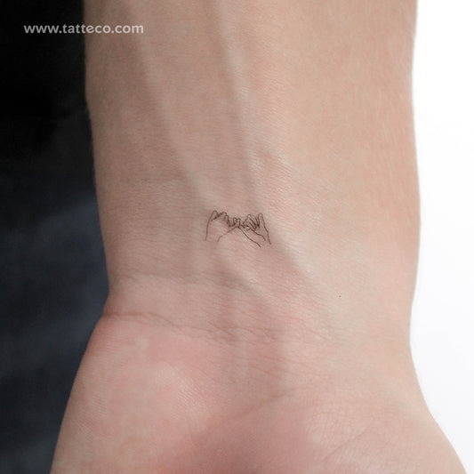 Tatuaje temporal "Pequeño Pinky Promise" - Juego de 3