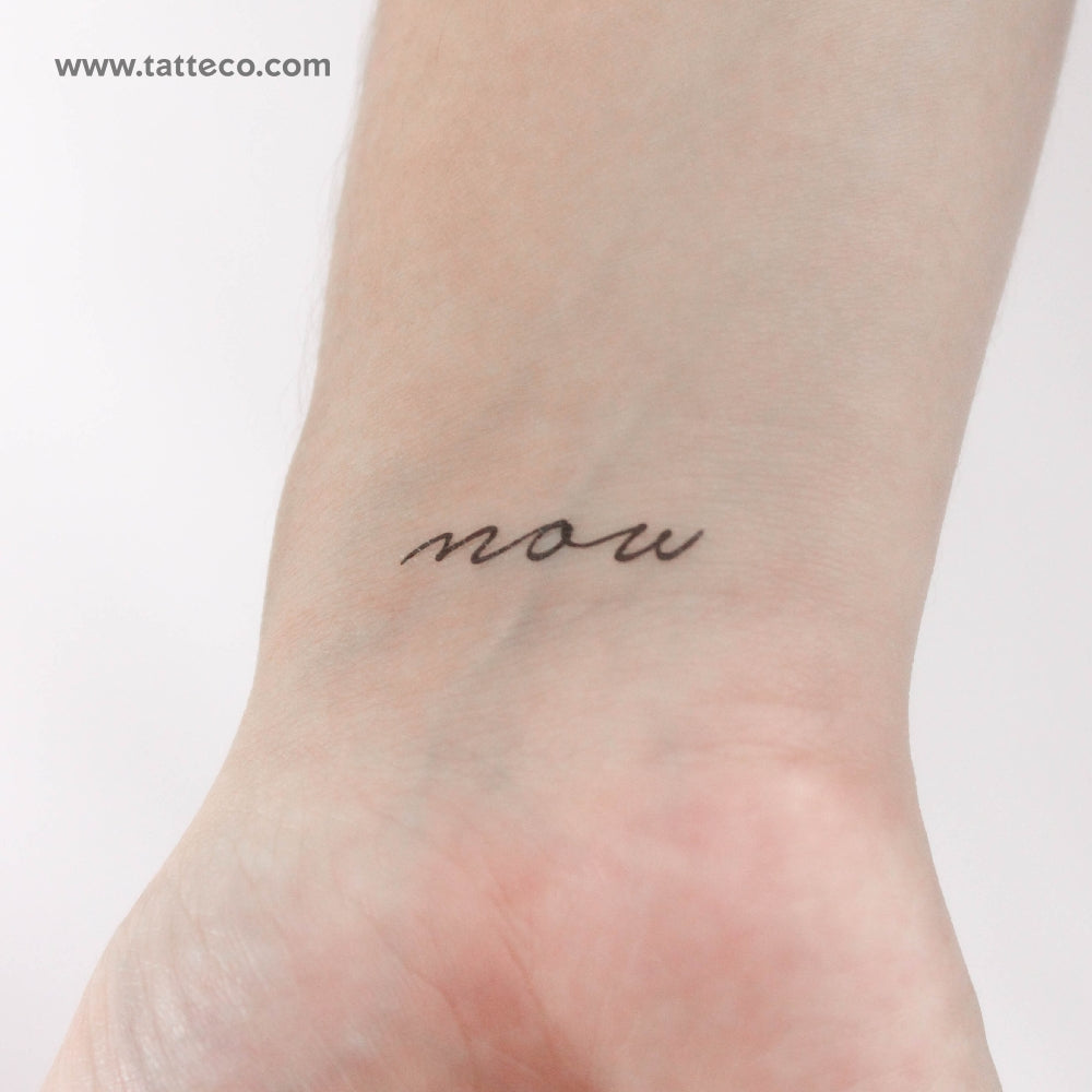 Small Now Temporary Tattoo - Set of 3