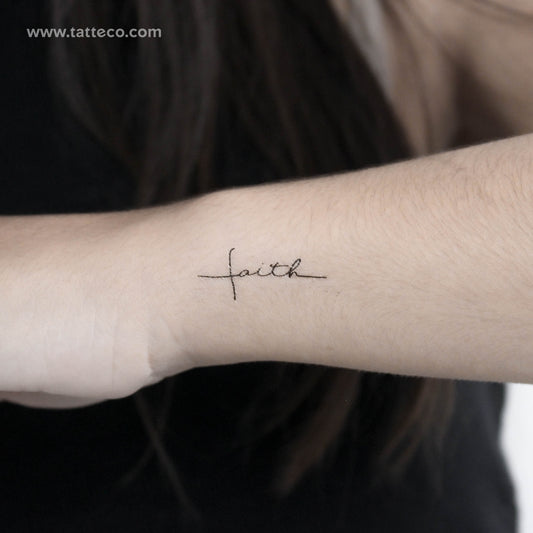 Small Faith Cross Temporary Tattoo - Set of 3