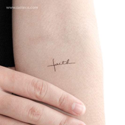 Small Faith Cross Temporary Tattoo - Set of 3