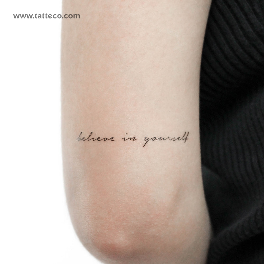 Tatuaje temporal "Cree en ti mismo" - Juego de 3