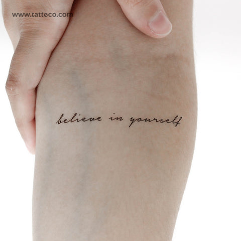 Believe In Yourself Temporary Tattoo - Set of 3