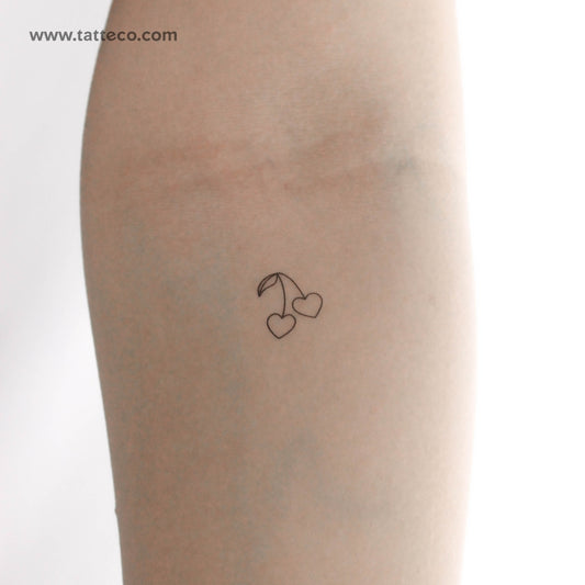 Tatuaje temporal de pareja de cerezas (juego de 3)