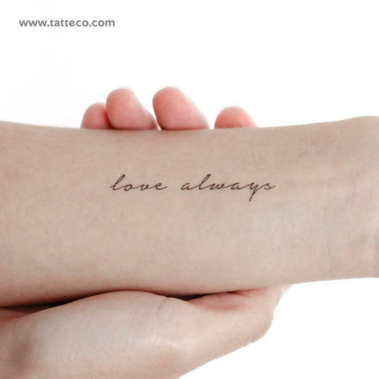 Tatuaje temporal "Love Always" - Juego de 3