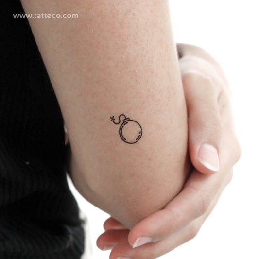 Tatuaje temporal de bomba - Juego de 3