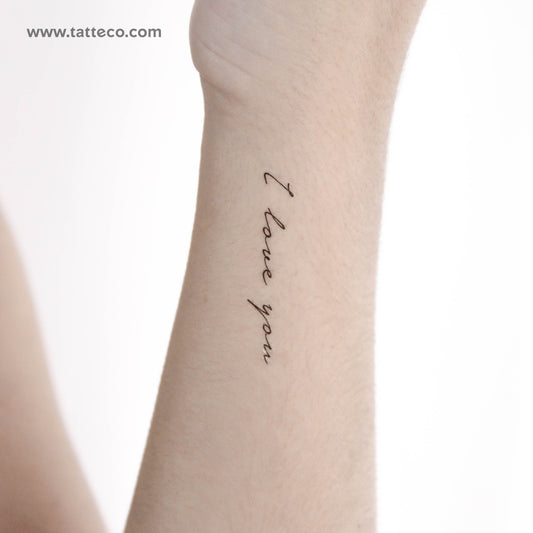I Love You Temporary Tattoo - Set of 3