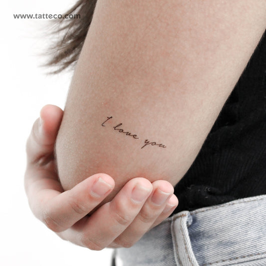 I Love You Temporary Tattoo - Set of 3