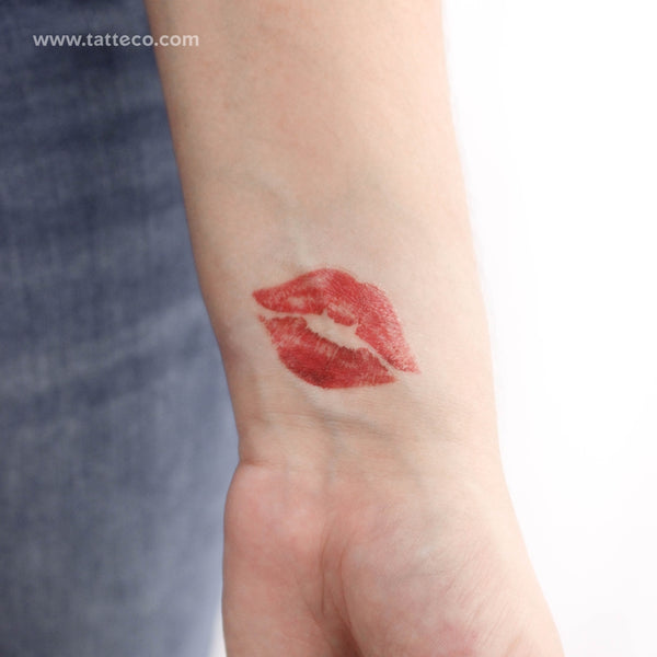 Kiss Mark Temporary Tattoo - Set of 3