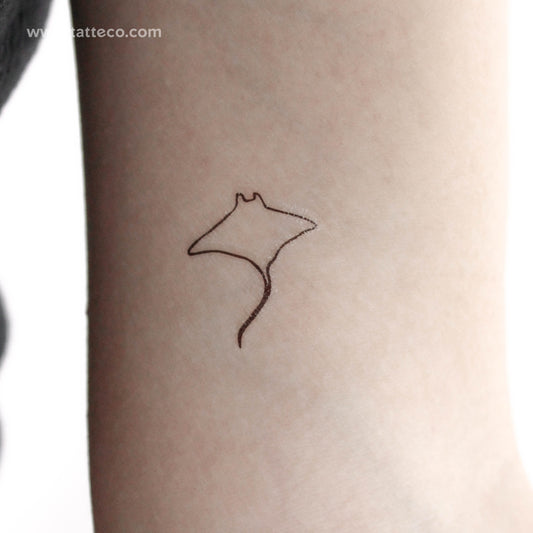 Tatuaje temporal pequeño de manta raya (juego de 3)