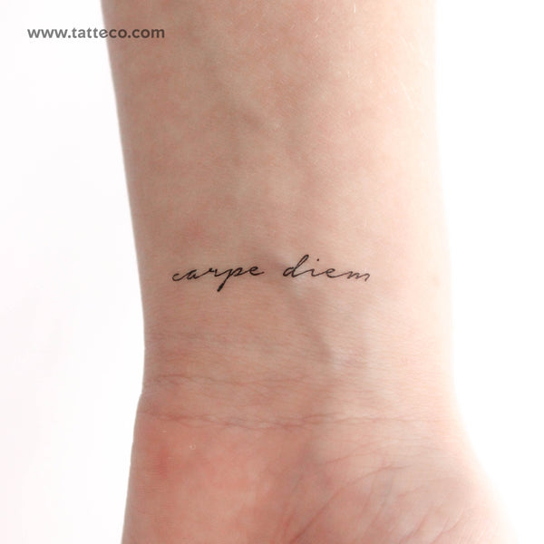 Small Carpe Diem Temporary Tattoo - Set of 3