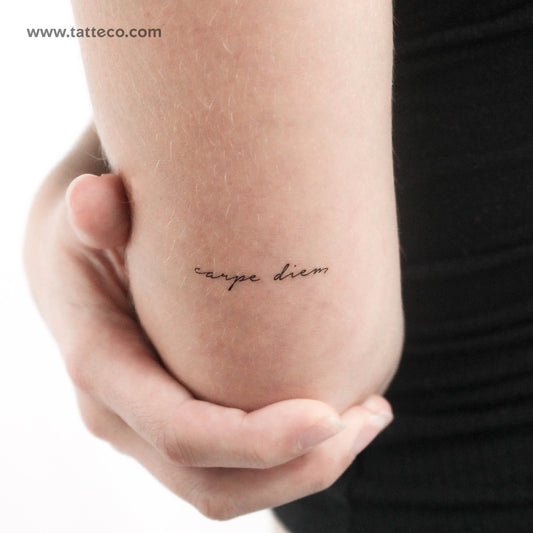 Small Carpe Diem Temporary Tattoo - Set of 3