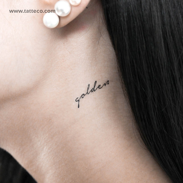 Golden Temporary Tattoo - Set of 3