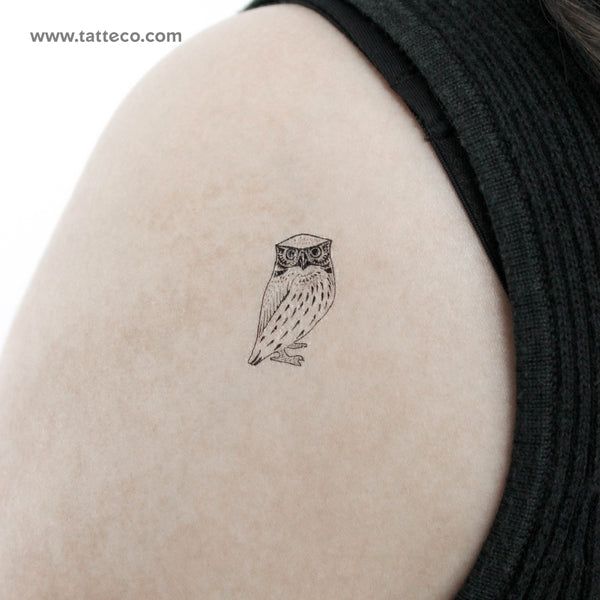 Owl Temporary Tattoo - Set of 3