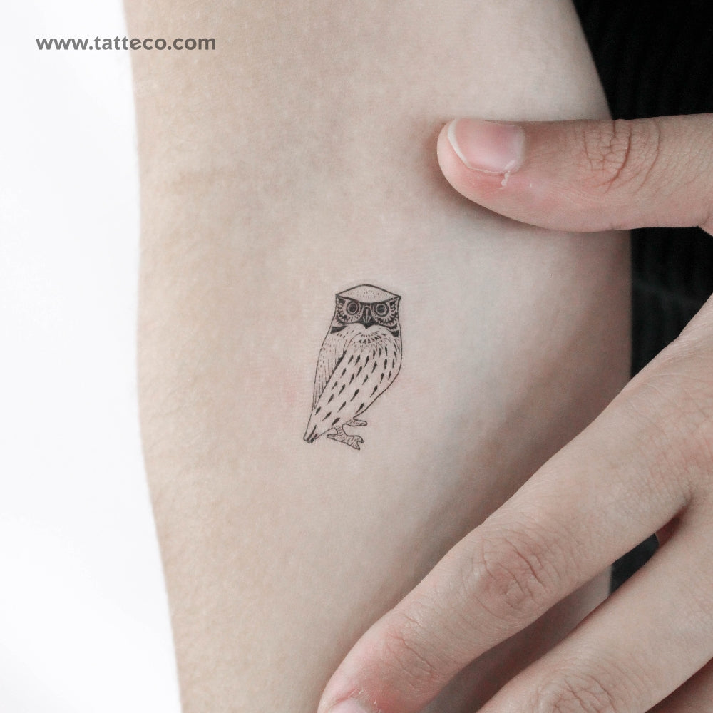 Owl Temporary Tattoo - Set of 3