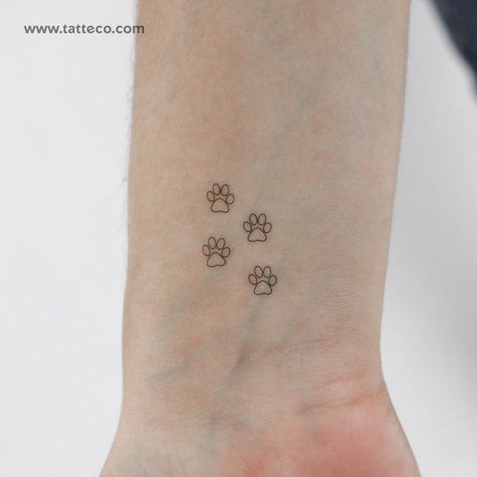 Tatuaje temporal de huellas de patas (juego de 3)