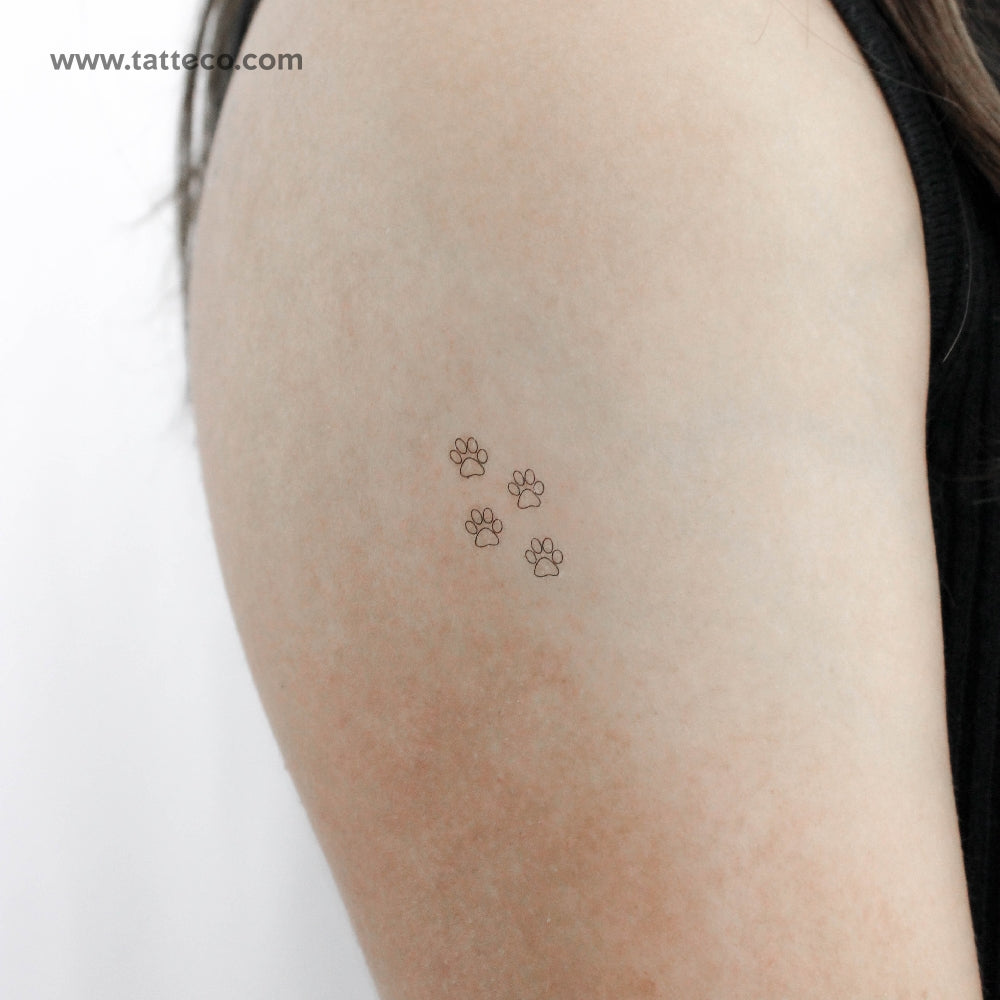 Tatuaje temporal de huellas de patas (juego de 3)