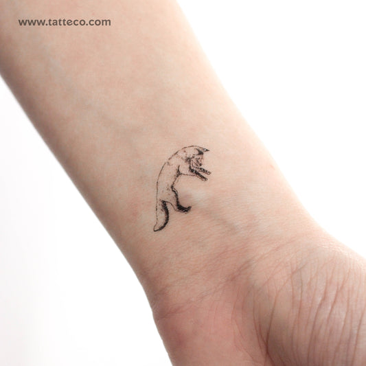 Diving Fox Temporary Tattoo - Set of 3