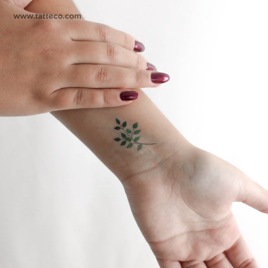 Tatuaje temporal de hojas de Zihee - Juego de 3