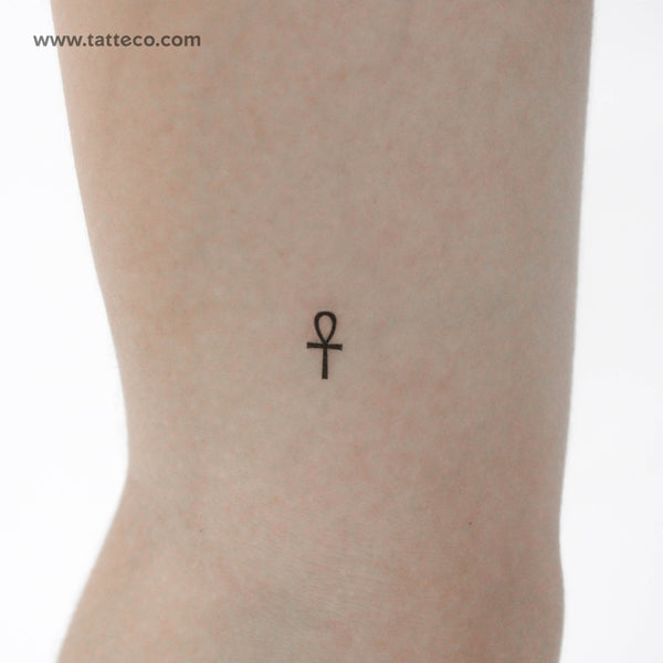Tiny Ankh Symbol Temporary Tattoo - Set of 3