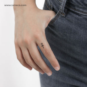 Tiny Ankh Symbol Temporary Tattoo - Set of 3