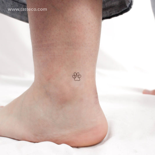 Tatuaje temporal de contorno de patita - Juego de 3