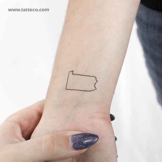 Tatuaje temporal del mapa de Pensilvania (juego de 3)