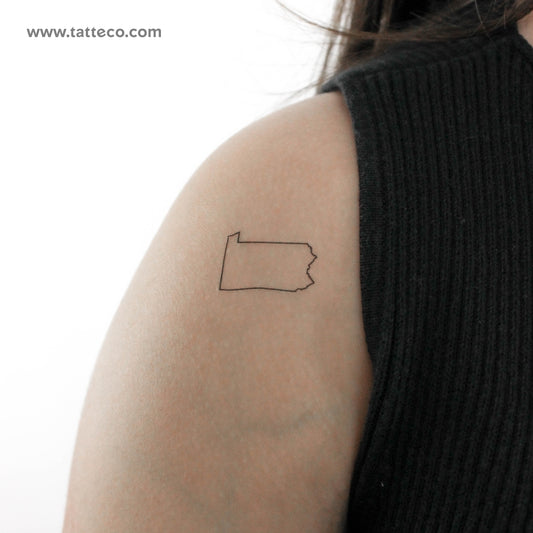 Tatuaje temporal del mapa de Pensilvania (juego de 3)