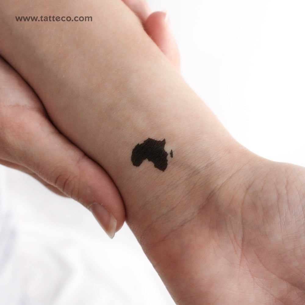 Tatuaje temporal pequeño de mapa de África (juego de 3)