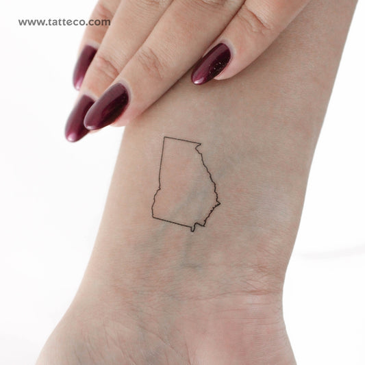 Tatuaje temporal del mapa de Georgia (juego de 3)
