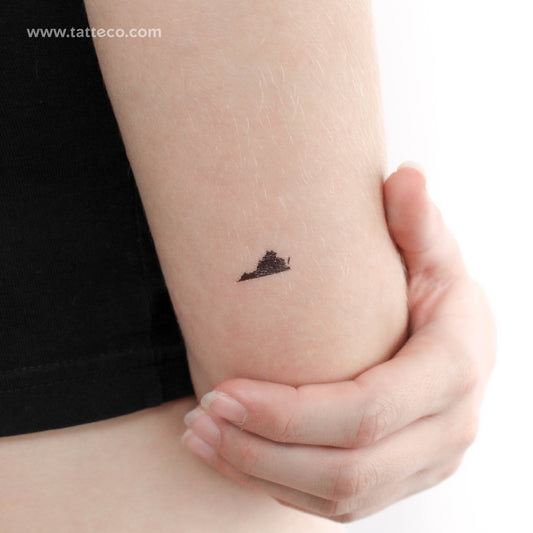Tatuaje temporal del mapa de Virginia (juego de 3)