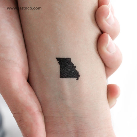 Missouri Map Temporary Tattoo - Set of 3