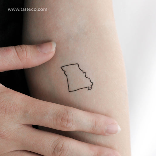 Tatuaje temporal del mapa de Missouri (juego de 3)