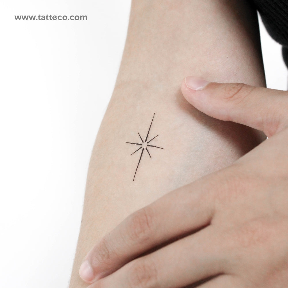 Tatuaje temporal de la Estrella del Norte - Juego de 3