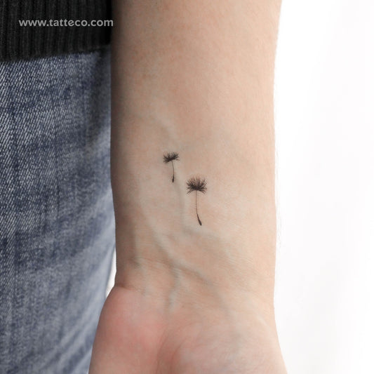 Dandelion Seed Couple Temporary Tattoo - Set of 3