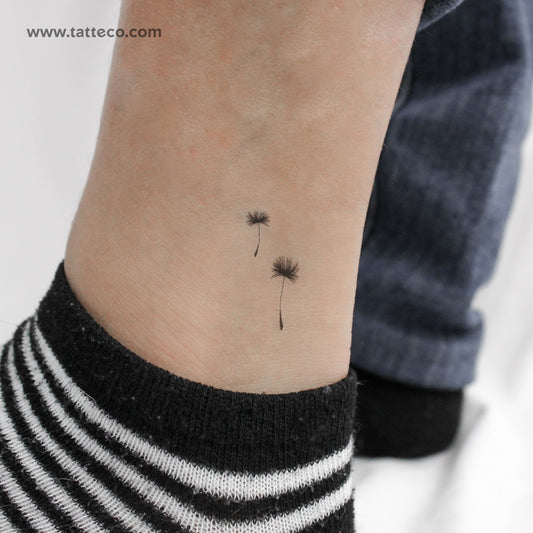 Dandelion Seed Couple Temporary Tattoo - Set of 3