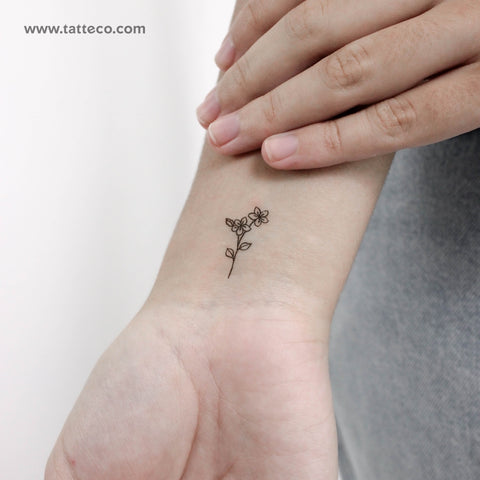 Tiny Flowers Temporary Tattoo - Set of 3
