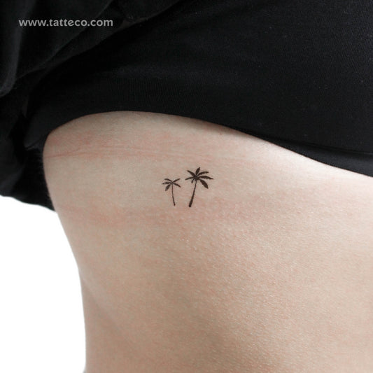 Tatuaje temporal de palmeras - Juego de 3