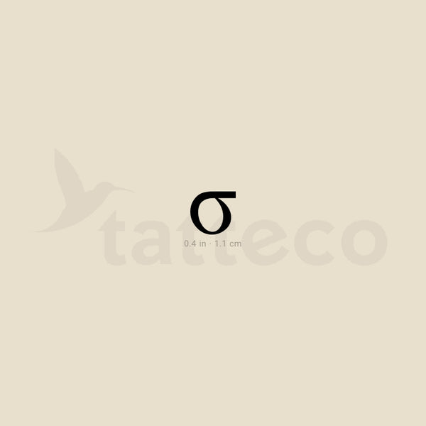 Sigma σ Temporary Tattoo - Set of 3