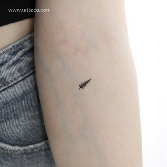 Tatuaje temporal de hoja de helecho diminuta - Juego de 3