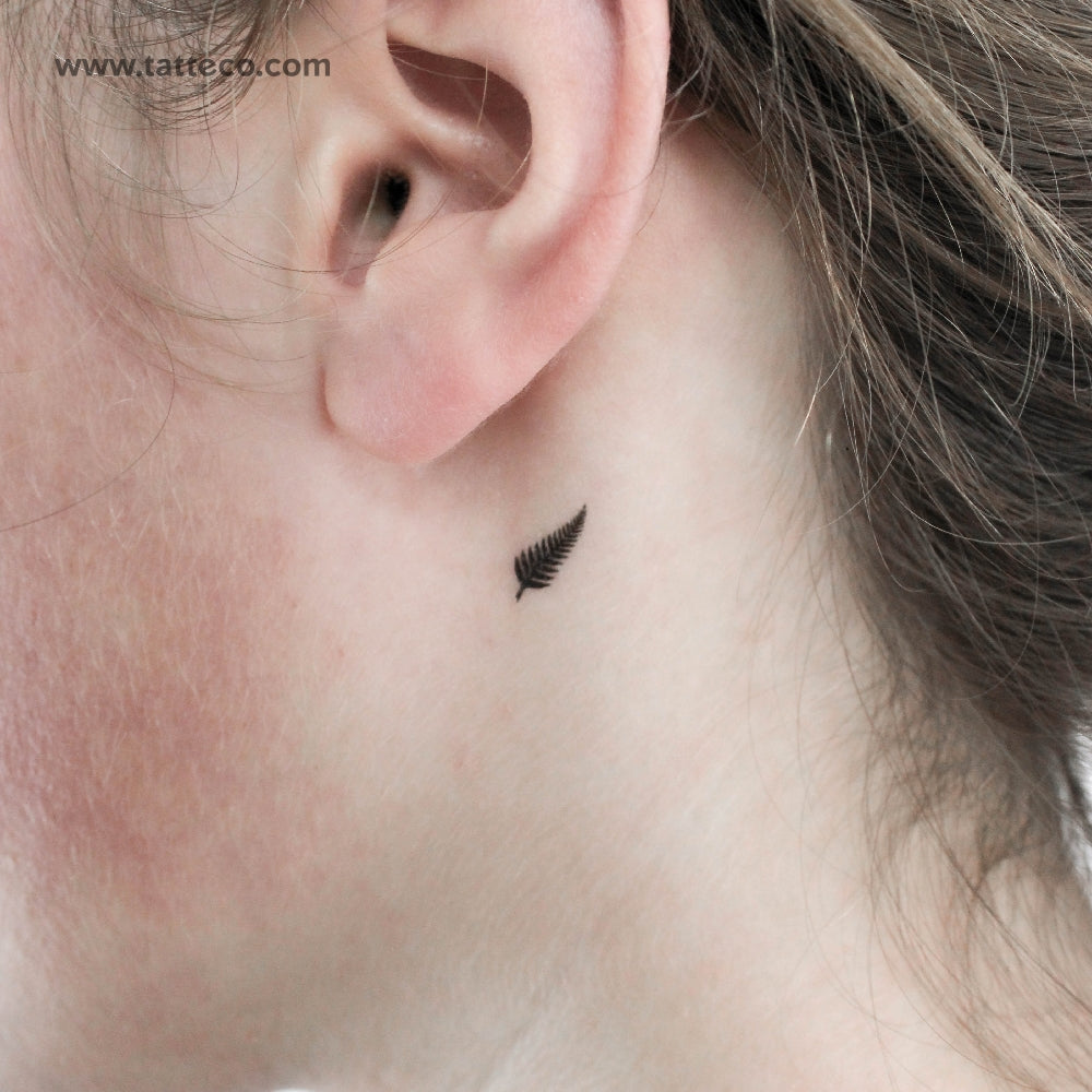 Tiny Fern Leaf Temporary Tattoo - Set of 3