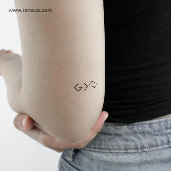 Small God is Greater Than The Highs and Lows Temporary Tattoo - Set of 3