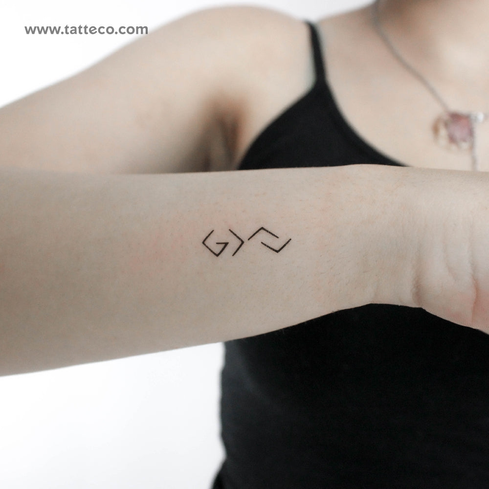 Small God is Greater Than The Highs and Lows Temporary Tattoo - Set of 3