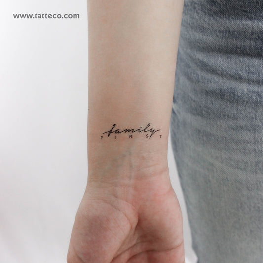 Family First Temporary Tattoo - Set of 3