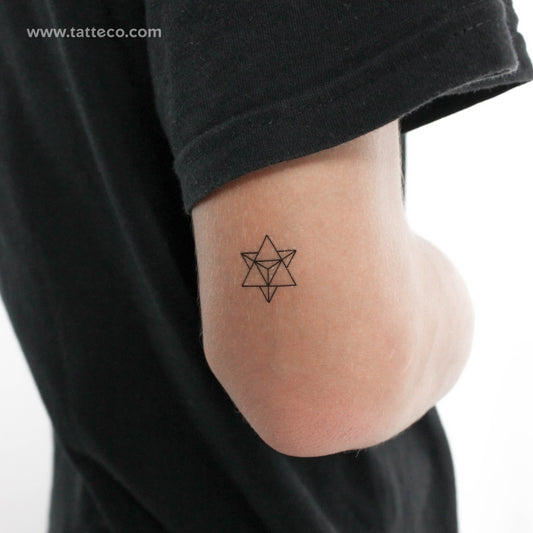 Tatuaje temporal pequeño de Merkaba (juego de 3)