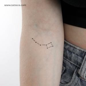 Small Dipper Constellation Temporary Tattoo - Set of 3