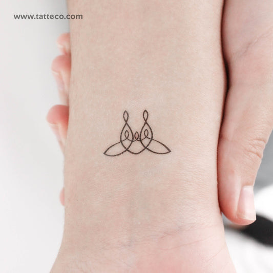 Small Family Of Five Unity Symbol Temporary Tattoo - Set of 3