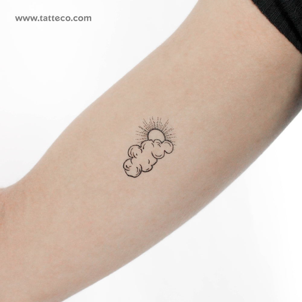 Tatuaje temporal de día nublado - Juego de 3