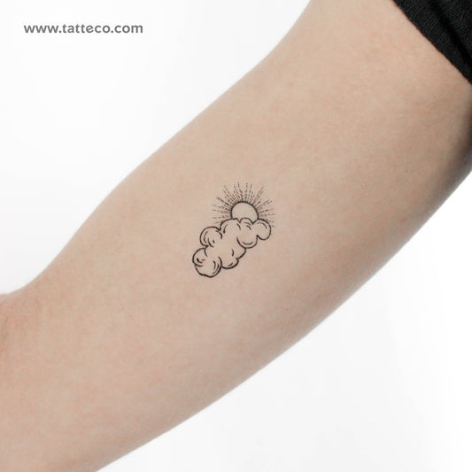 Tatuaje temporal de día nublado - Juego de 3