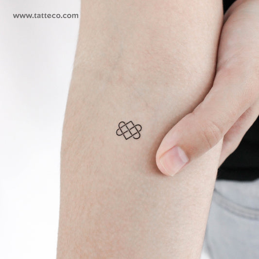 Small Celtic Love Knot Temporary Tattoo - Set of 3